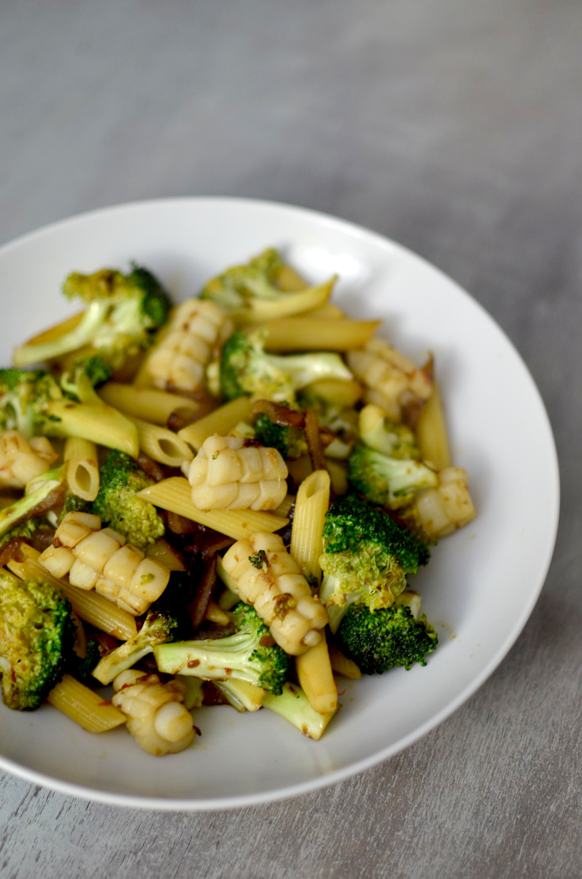 Stirfried Squid and Broccoli (BC) The Windmill Bakery